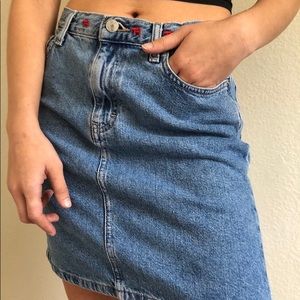 VINTAGE Tommy Hilfiger 5-Pocket Logo A-Line Skirt